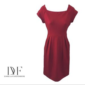 DVF stretchy red dress. 6